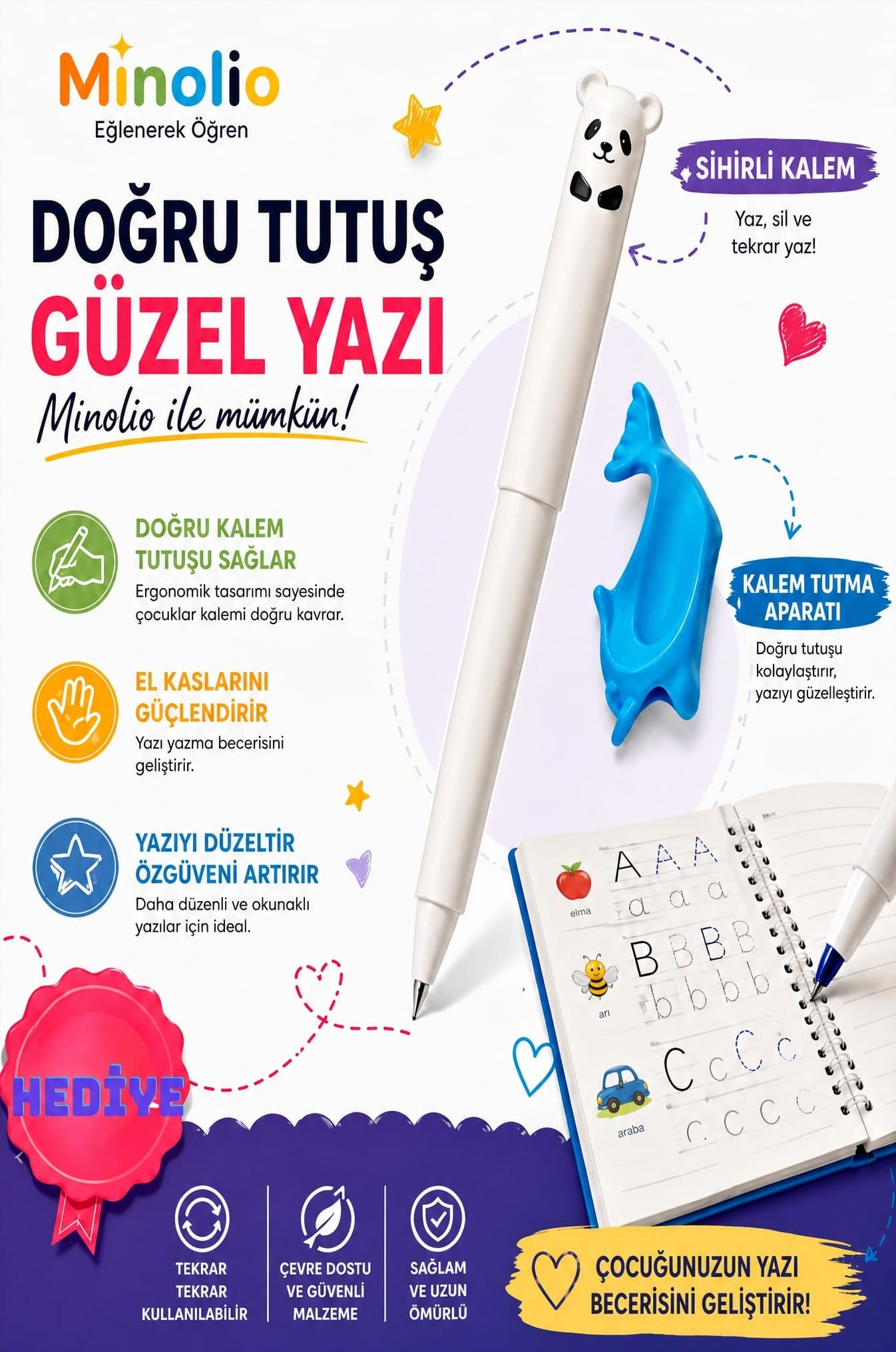 Minolio Magic Learn – Magisches Prägeset + magischer Stift als Geschenk