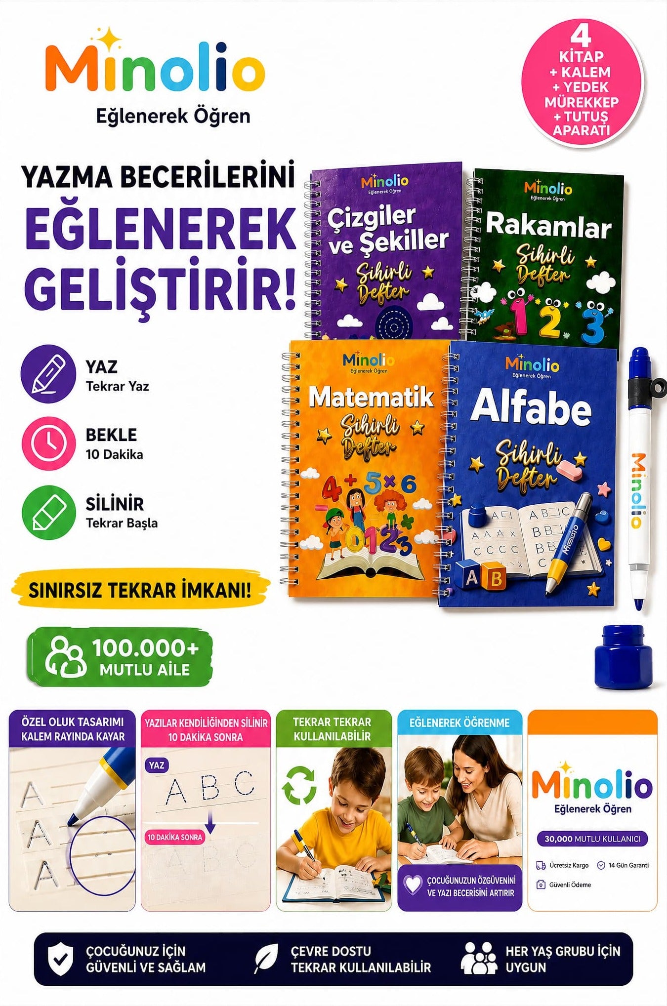 Minolio Magic Learn – Magisches Prägeset + magischer Stift als Geschenk