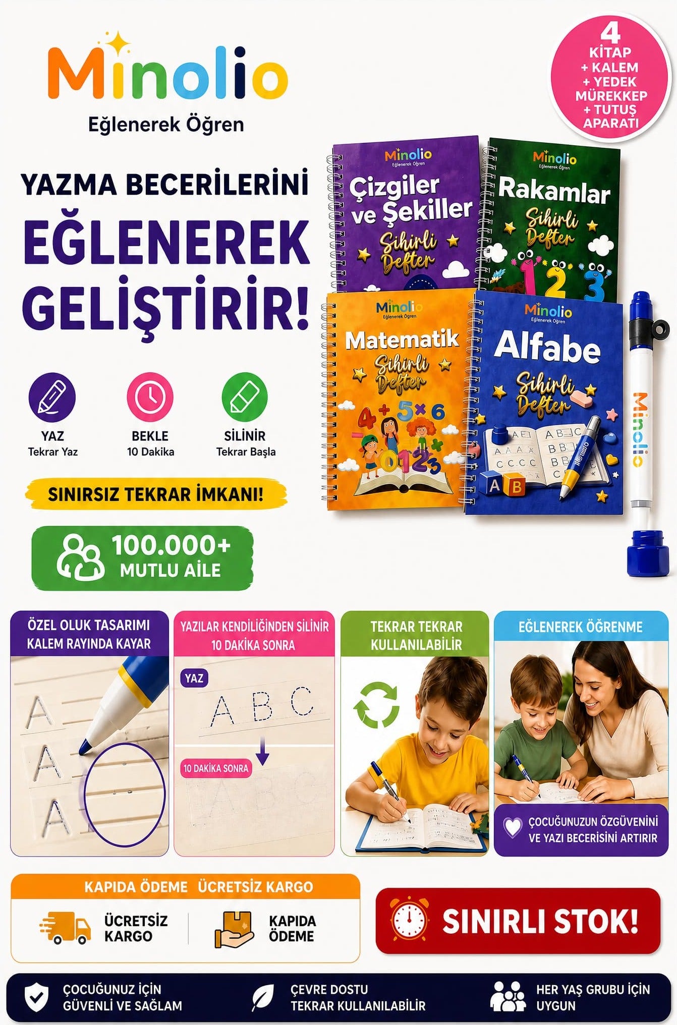 Minolio Magic Learn – Magisches Prägeset + magischer Stift als Geschenk