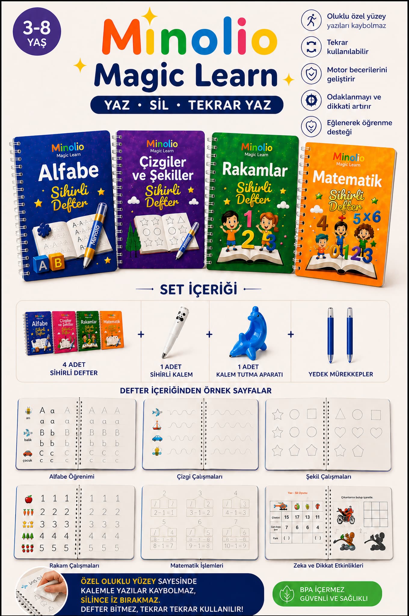 Minolio Magic Learn – Magisches Prägeset + magischer Stift als Geschenk