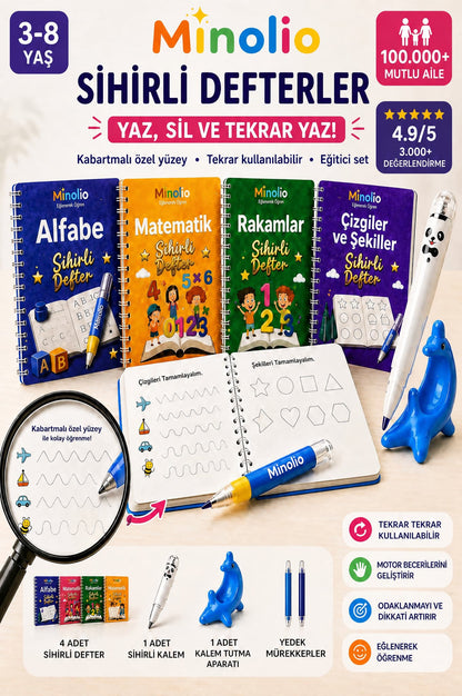 Minolio Magic Learn – Magisches Prägeset + magischer Stift als Geschenk