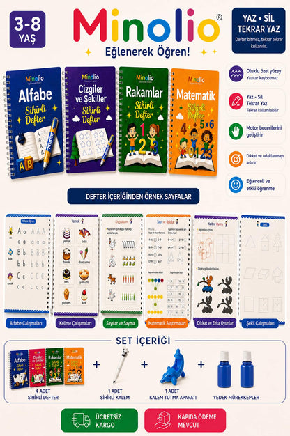 Minolio Magic Learn – Magisches Prägeset + magischer Stift als Geschenk